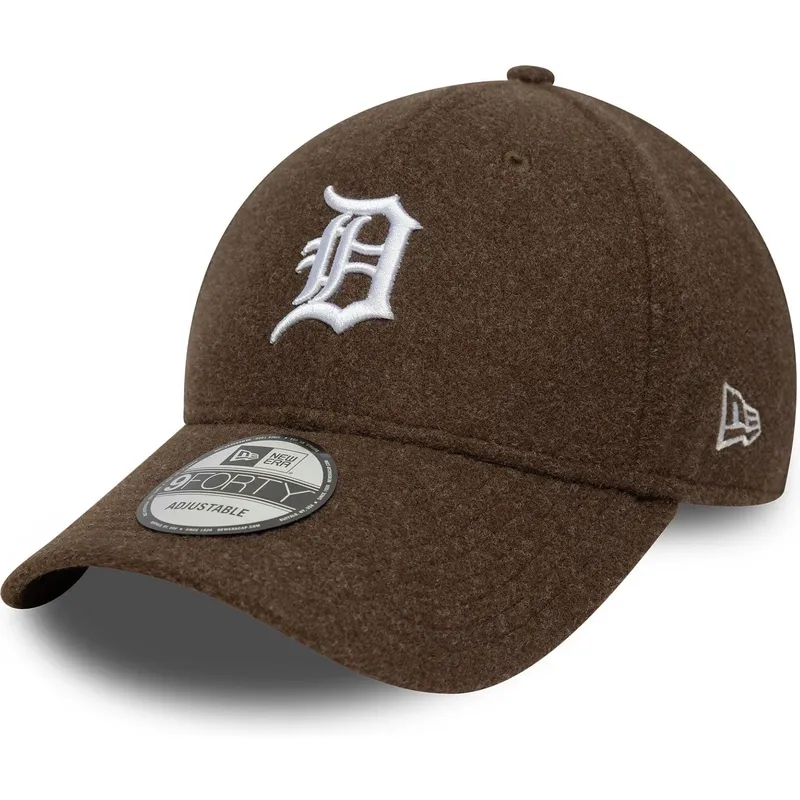 cappellino-curvo-marrone-snapback-9forty-melton-wool-dei-detroit-tigers-mlb-di-new-era