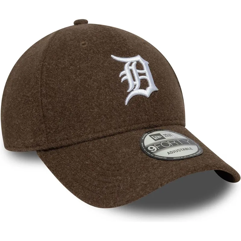 cappellino-curvo-marrone-snapback-9forty-melton-wool-dei-detroit-tigers-mlb-di-new-era