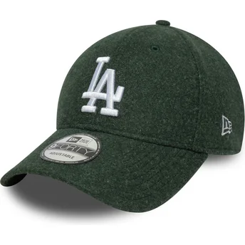 Cappellino verde snapback 9FORTY Melton Wool Los Angeles Dodgers MLB di New Era