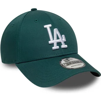 New Era Curved Brim 9FORTY League Essential Los Angeles Dodgers MLB Green Adjustable Cap