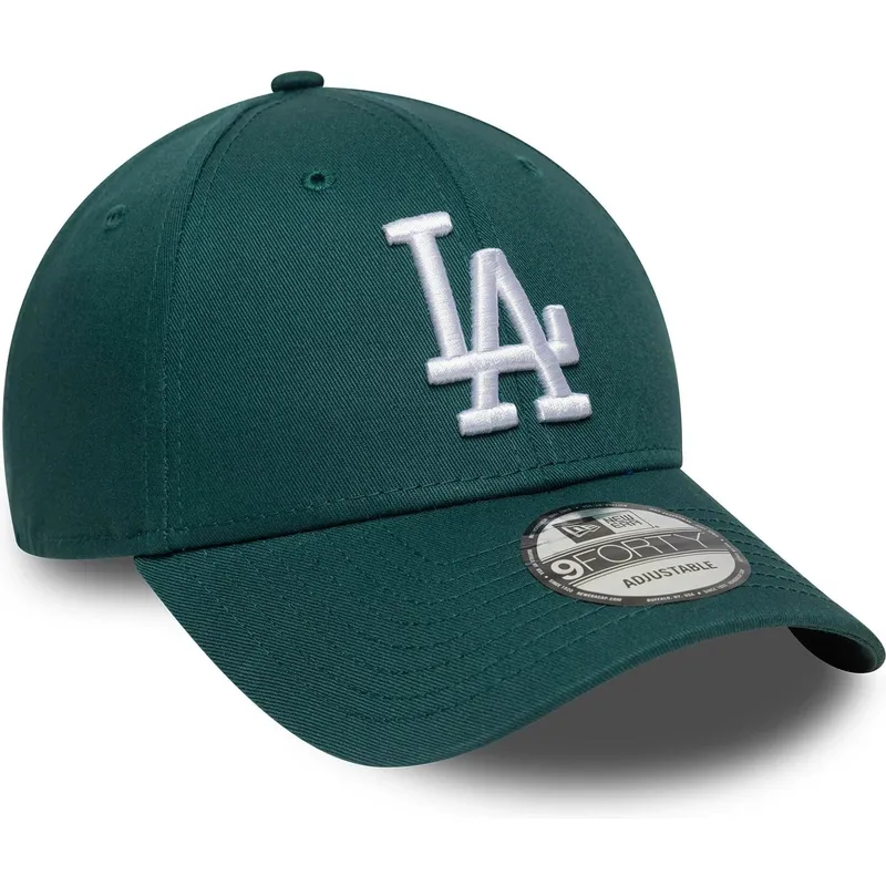 zielona-czapka-z-zakrzywionym-daszkiem-9forty-league-essential-los-angeles-dodgers-mlb-od-new-era-regulowana