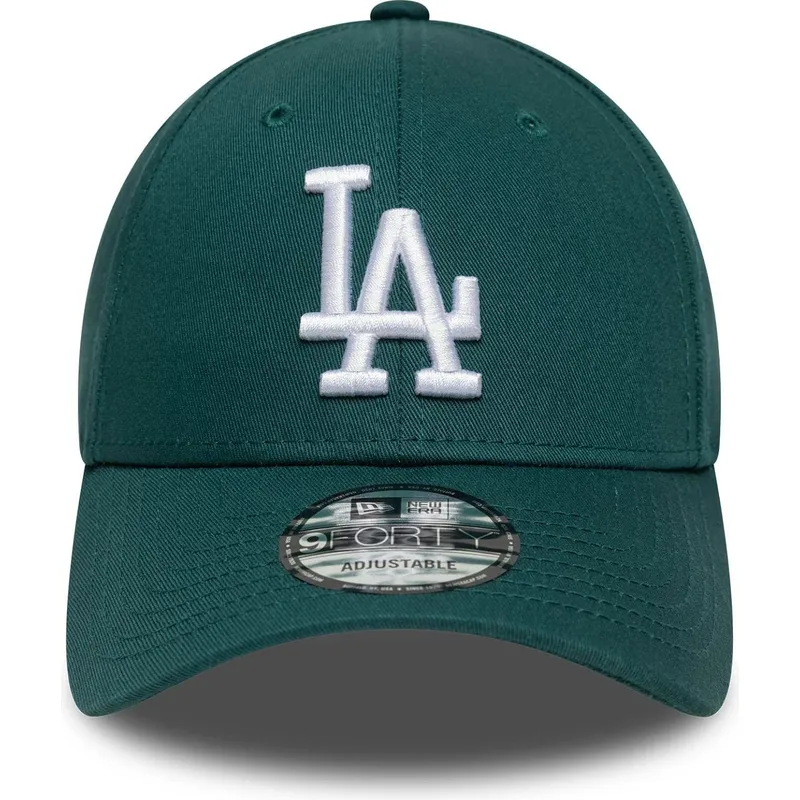gorra-curva-verde-ajustable-9forty-league-essential-de-los-angeles-dodgers-mlb-de-new-era