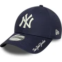 gorra-curva-azul-marino-ajustable-9forty-visor-script-de-new-york-yankees-mlb-de-new-era