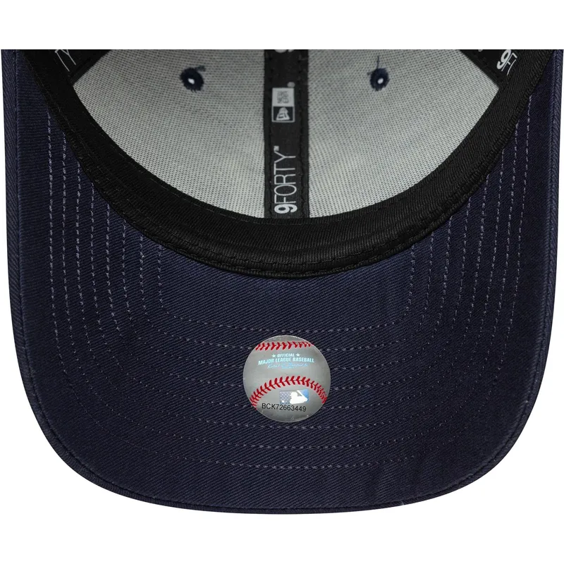 cappellino-curvo-blu-marino-regolabile-9forty-visor-script-di-new-york-yankees-mlb-di-new-era