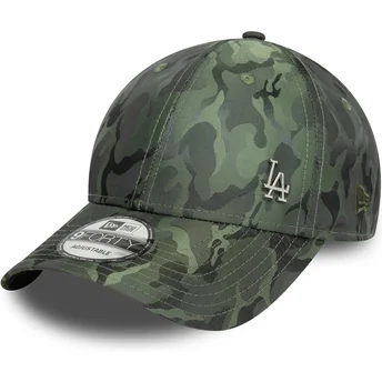 Cappellino curvo camouflage regolabile 9FORTY Flawless Pin dei Los Angeles Dodgers MLB di New Era
