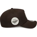 cappellino-curvo-marrone-snapback-9forty-e-frame-side-patch-dei-los-angeles-dodgers-mlb-di-new-era