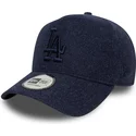 cappellino-curvo-snapback-blu-marino-con-logo-blu-marino-9forty-e-frame-melton-dei-los-angeles-dodgers-mlb-di-new-era