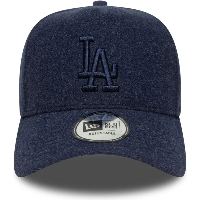 marinbla-kurvad-keps-snapback-med-marinblatt-logo-9forty-e-frame-melton-fran-los-angeles-dodgers-mlb-av-new-era