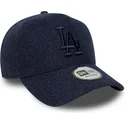 cappellino-curvo-snapback-blu-marino-con-logo-blu-marino-9forty-e-frame-melton-dei-los-angeles-dodgers-mlb-di-new-era