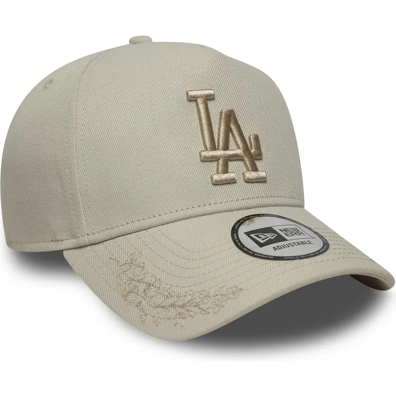 cappellino-curvo-beige-snapback-con-logo-beige-9forty-e-frame-tonal-icon-dei-los-angeles-dodgers-mlb-di-new-era