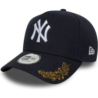Marinblå kurvad keps snapback 9FORTY E Frame Tonal Icon New York Yankees MLB från New Era