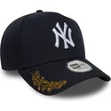 cappellino-visiera-curva-blu-marino-snapback-9forty-e-frame-tonal-icon-di-new-york-yankees-mlb-di-new-era