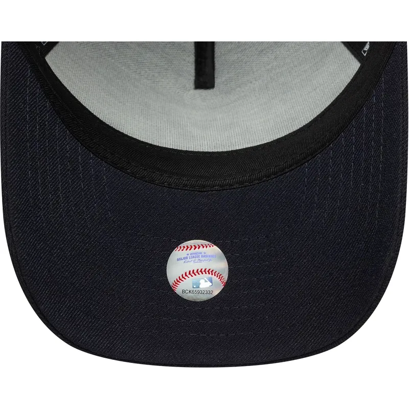 marinbla-kurvad-keps-snapback-9forty-e-frame-tonal-icon-new-york-yankees-mlb-fran-new-era