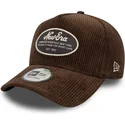 new-era-curved-brim-9forty-e-frame-patch-cord-brown-snapback-cap
