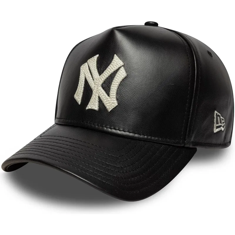 cappellino-curvo-nero-regolabile-9forty-e-frame-img-leather-dei-new-york-yankees-mlb-di-new-era