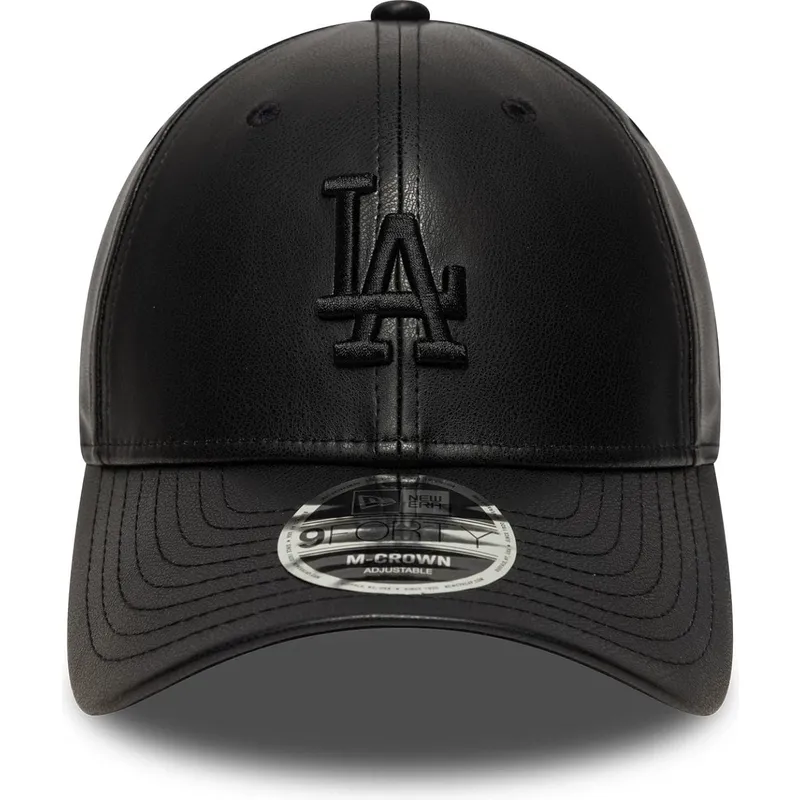 czarna-zakrzywiona-czapka-snapback-z-czarnym-logo-9forty-m-crown-pu-los-angeles-dodgers-mlb-od-new-era