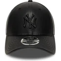 cappellino-curvo-nero-snapback-con-logo-nero-9forty-m-crown-pu-dei-new-york-yankees-mlb-di-new-era
