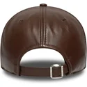 new-era-curved-brim-9forty-m-crown-img-leather-new-york-yankees-mlb-brown-adjustable-cap