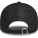 verstellbare-schwarze-damen-cap-mit-gebogenem-schirm-9forty-sequin-denim-der-los-angeles-dodgers-mlb-von-new-era
