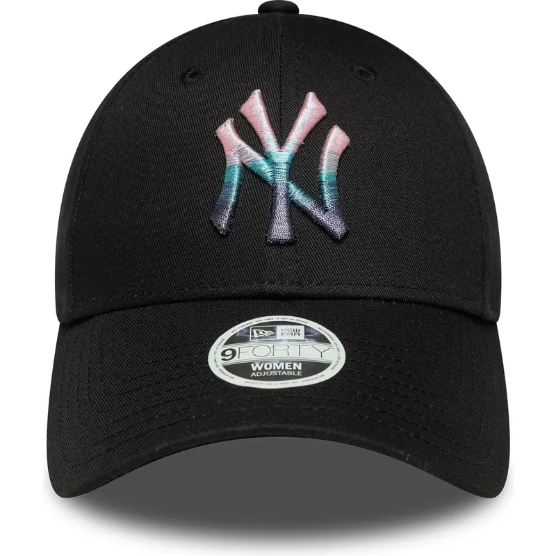 gorra-curva-negra-ajustable-para-mujer-9forty-metallic-logo-de-new-york-yankees-mlb-de-new-era