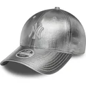 new-era-new-york-yankees-mlb-9forty-metallic-verstellbare-silberne-damenkappe