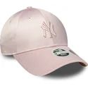 new-era-mlb-new-york-yankees-9forty-satin-bow-back-damen-verstellbare-rosa-kappe-mit-rosa-logo