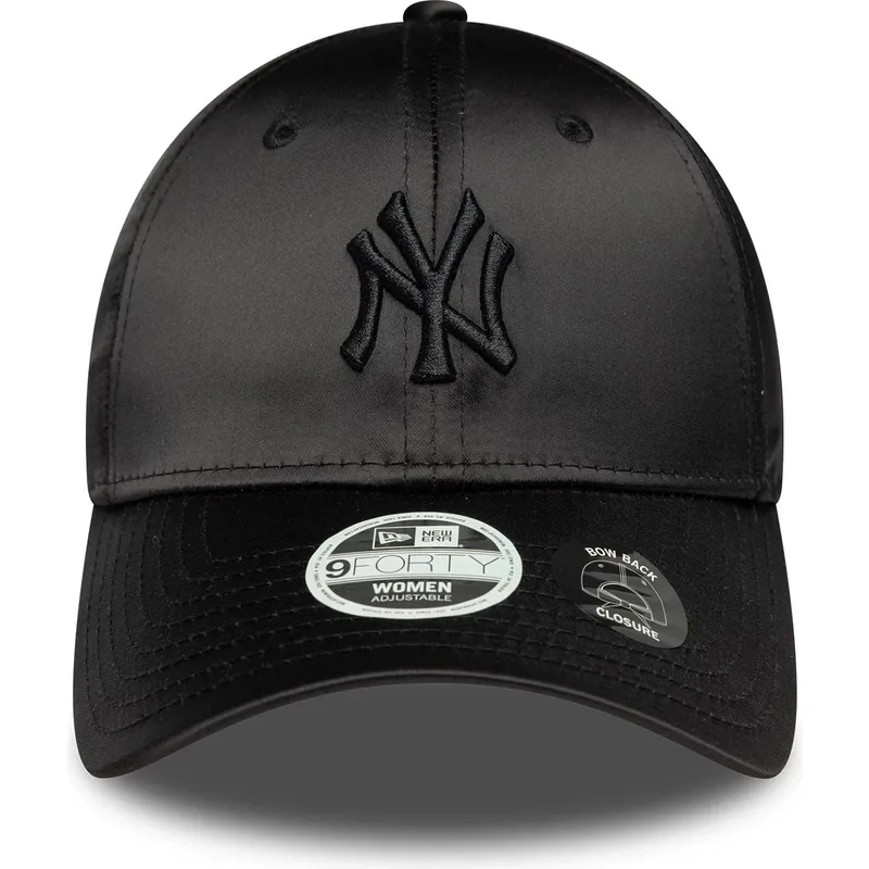 cappellino-curvo-nero-regolabile-da-donna-con-logo-nero-9forty-satin-bow-back-dei-new-york-yankees-mlb-di-new-era