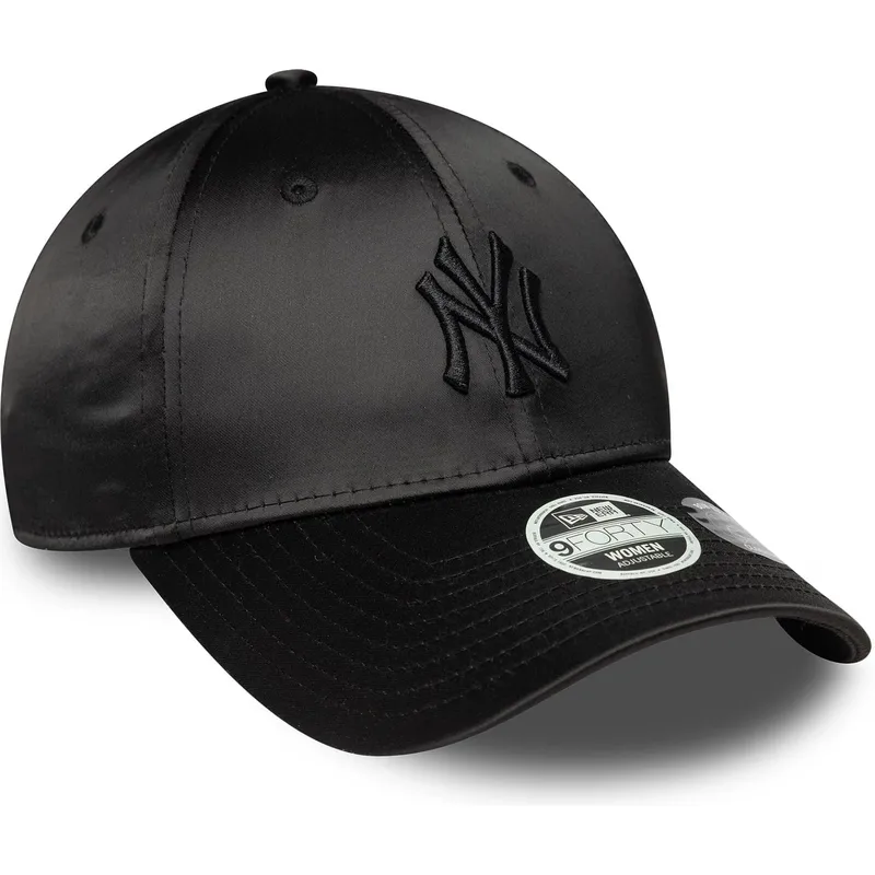 cappellino-curvo-nero-regolabile-da-donna-con-logo-nero-9forty-satin-bow-back-dei-new-york-yankees-mlb-di-new-era