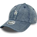 casquette-courbee-bleue-ajustable-pour-femme-9twenty-denim-los-angeles-dodgers-mlb-new-era