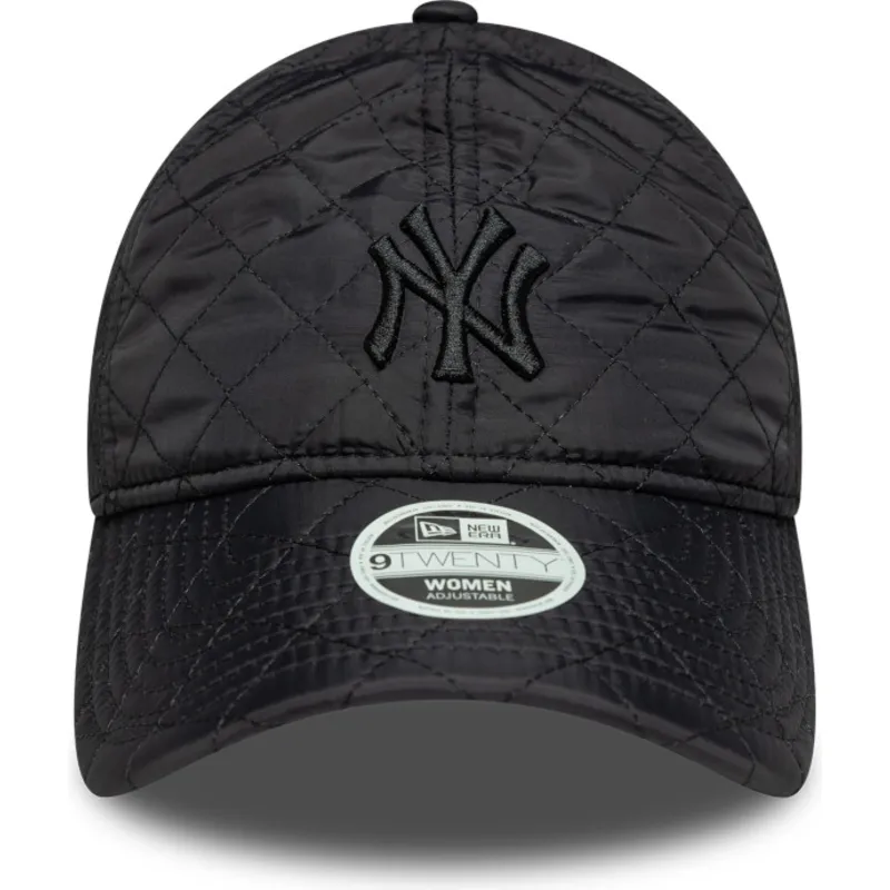 cappellino-curvo-nero-regolabile-da-donna-con-logo-nero-9twenty-padded-dei-new-york-yankees-mlb-di-new-era