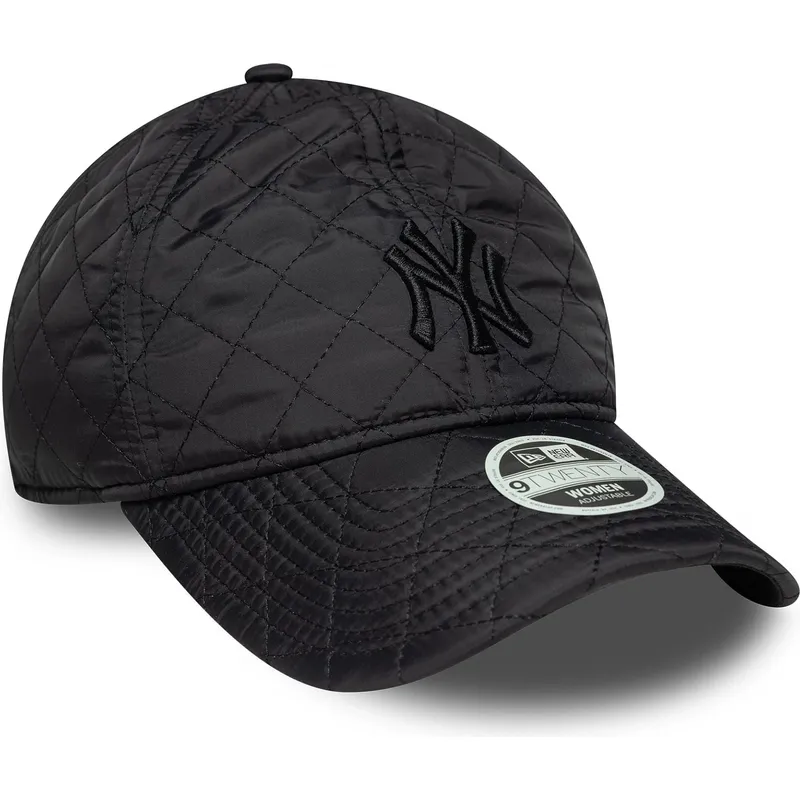 cappellino-curvo-nero-regolabile-da-donna-con-logo-nero-9twenty-padded-dei-new-york-yankees-mlb-di-new-era