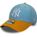 gorra-curva-azul-y-marron-ajustable-para-nino-9forty-cord-de-new-york-yankees-mlb-de-new-era