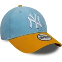 new-era-curved-brim-youth-9forty-cord-new-york-yankees-mlb-blue-and-brown-adjustable-cap
