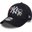 cappello-curvo-blu-navy-regolabile-per-bambino-9forty-space-icon-dei-new-york-yankees-mlb-di-new-era