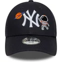 new-era-curved-brim-youth-9forty-space-icon-new-york-yankees-mlb-navy-blue-adjustable-cap