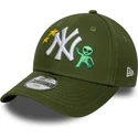 zielona-zakrzywiona-czapka-dziecieca-9forty-space-icon-new-york-yankees-mlb-new-era-z-regulacja