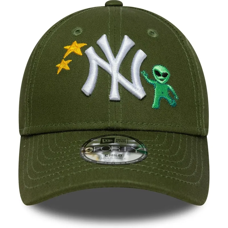 gron-bojd-justerbar-keps-for-barn-9forty-space-icon-fran-new-york-yankees-mlb-av-new-era