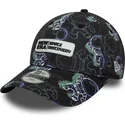 casquette-courbee-noire-ajustable-pour-enfant-9forty-space-all-over-print-new-era