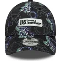casquette-courbee-noire-ajustable-pour-enfant-9forty-space-all-over-print-new-era