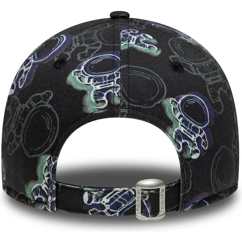 cappellino-curvo-nero-regolabile-per-bambino-9forty-space-all-over-print-di-new-era