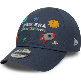 Cappellino regolabile blu curvo per bambino 9FORTY Space Icon di New Era
