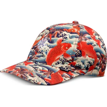Gorra curva multicolor ajustable Koi Watching Club de Djinns