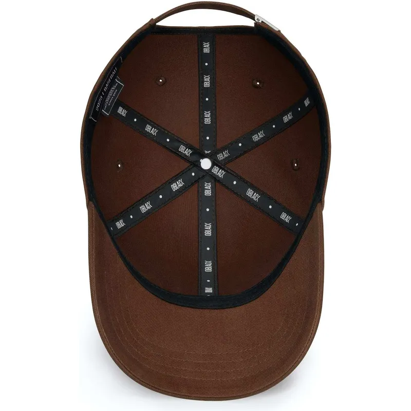 braune-verstellbare-curved-cap-mit-braunem-logo-baseball-peach-obl061-von-oblack