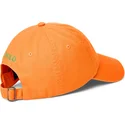 polo-ralph-lauren-curved-brim-green-logo-cotton-chino-classic-sport-orange-adjustable-cap