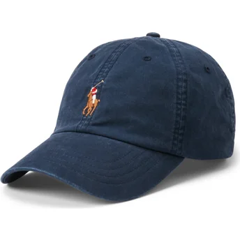 Cappellino curvo blu navy regolabile Classic Sport Stretch Cotton Twill di Polo Ralph Lauren
