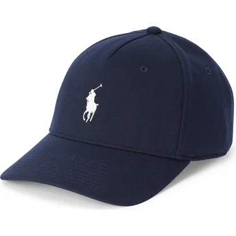Polo Ralph Lauren Curved Brim Modern Double Knit Jacquard Navy Blue Snapback Cap