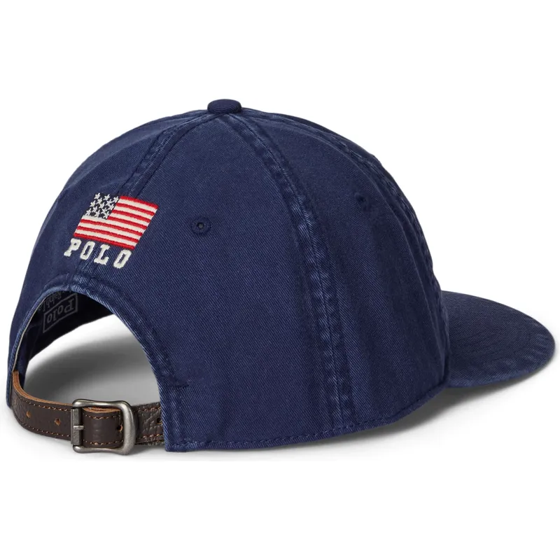 cappello-piatto-blu-navy-regolabile-usa-applique-twill-di-polo-ralph-lauren