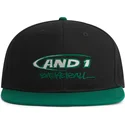 cappello-piatto-nero-e-verde-snapback-graffiti-logo-di-and1