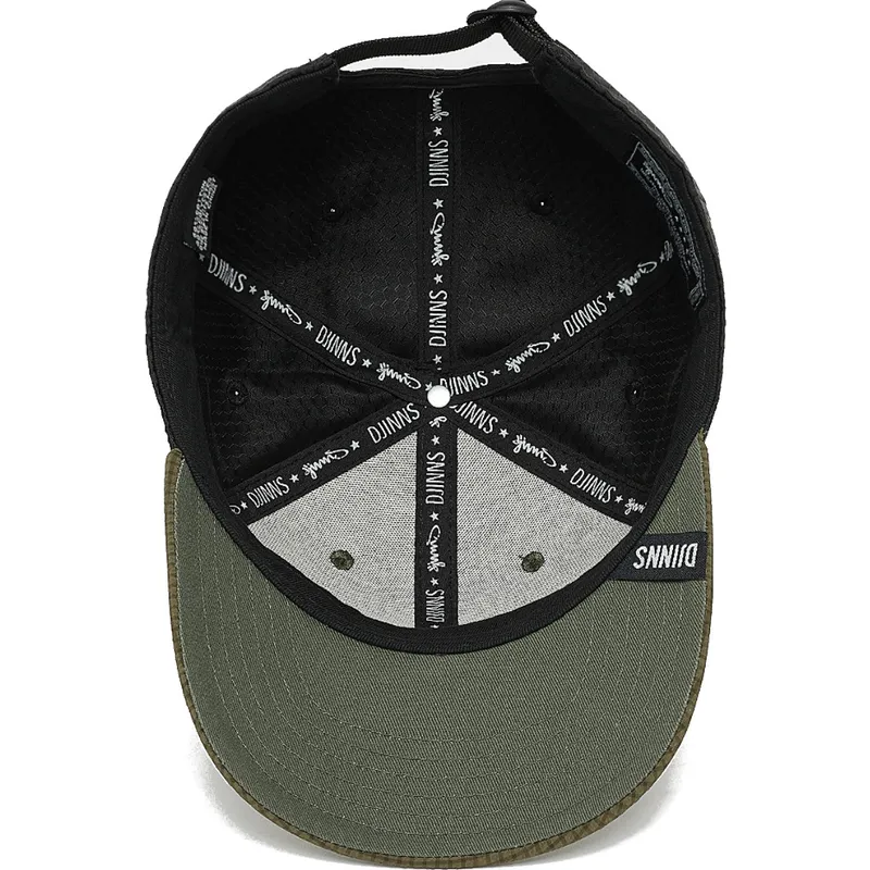 gorra-curva-verde-y-negra-ajustable-truefit-resting-man-de-djinns