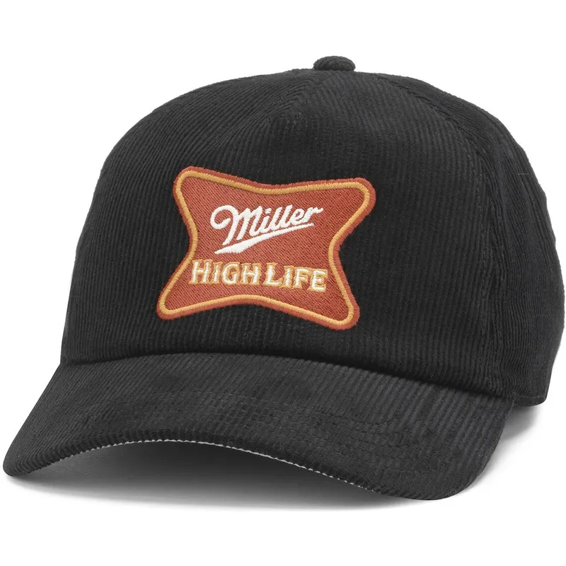 svart-bojd-snapback-keps-miller-high-life-roscoe-cord-fran-american-needle